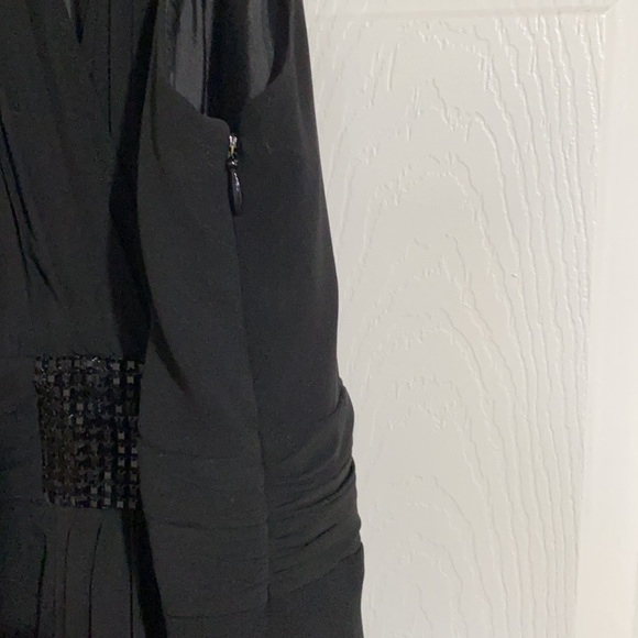 JonesWear Midi Black Cocktail Dress Sz 10 - Picture 7 of 8